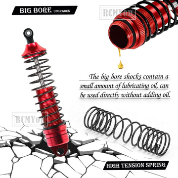 RCMYou RC Shocks & Front Rear Suspension Arm Upgrades Part for 1/10 Slash 4x4 VXL,Rustler 4X4 VXL,Stampede 4X4 VXL,Hoss 4X4 VXL,