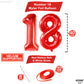 Katchon, Huge Red 18 Balloons Numbers - 40 Inch | Balloons 18 Year Birthday | 18Th Birthday Decorations For Boys | Red 18Th Birthday Balloons | 18 Balloon Numbers, 18Th Birthday Decorations For Girls