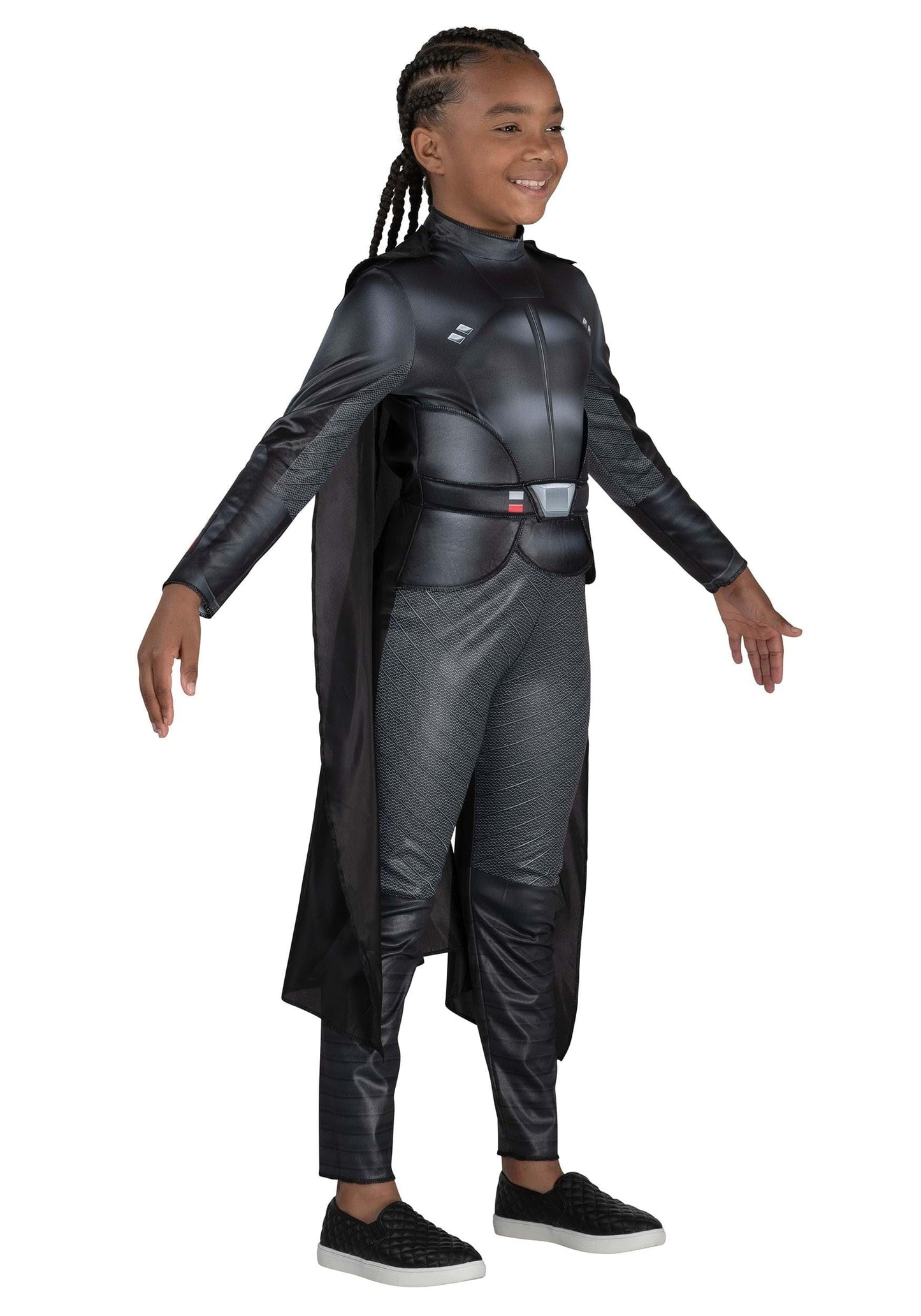 STAR WARS Reva Youth Costume - Printed Jumpsuit with Belt Buckle and Detachable Cape