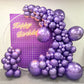 Moxmay 102 Pieces Chrome Purple Balloons 18In 12In 10In 5In Different Sizes Metallic Party Balloon Kit For Birthday Halloween Ch