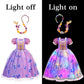 Meland Princess Dresses For Girls - Light Up Princess Costume For Little Girls, Halloween Costumes For Girls Toddler Age 3-8