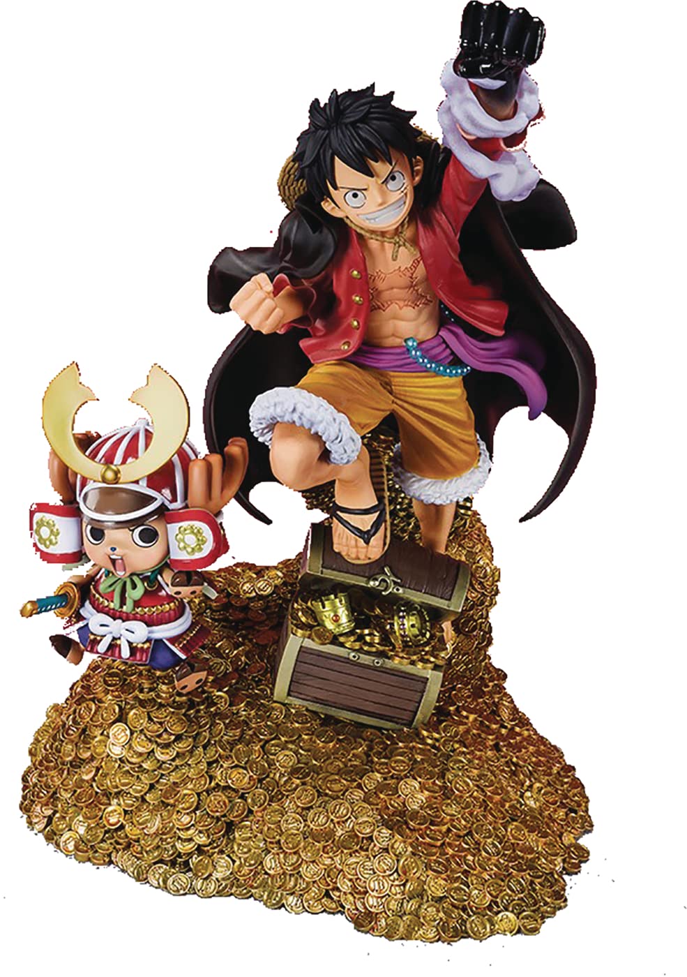 TAMASHII NATIONS One Piece Monkey D. Luffy Figure PVC 7" BAS61512 DAIKAIZOKU HYAKKEI Collectible Statue