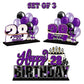 Lingteer Happy 28Th Birthday Purple Acrylic Table Topper Centerpieces Set - Cheers To 28 Years Old Birthday 28Th Bday Party Gift Decorations.
