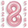 SUWEN 40 Inch Pink Foil Number 8 Balloon, Jumbo Mylar Birthday Party Decoration, Vinyl, 0-9 Happy 8th Anniversary Supplies
