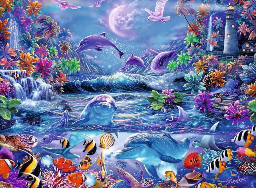 Ravensburger 500 Piece Jigsaw Puzzle - Moonlit Magic, Handcrafted in Germany, Multi-Color, Model 12000478
