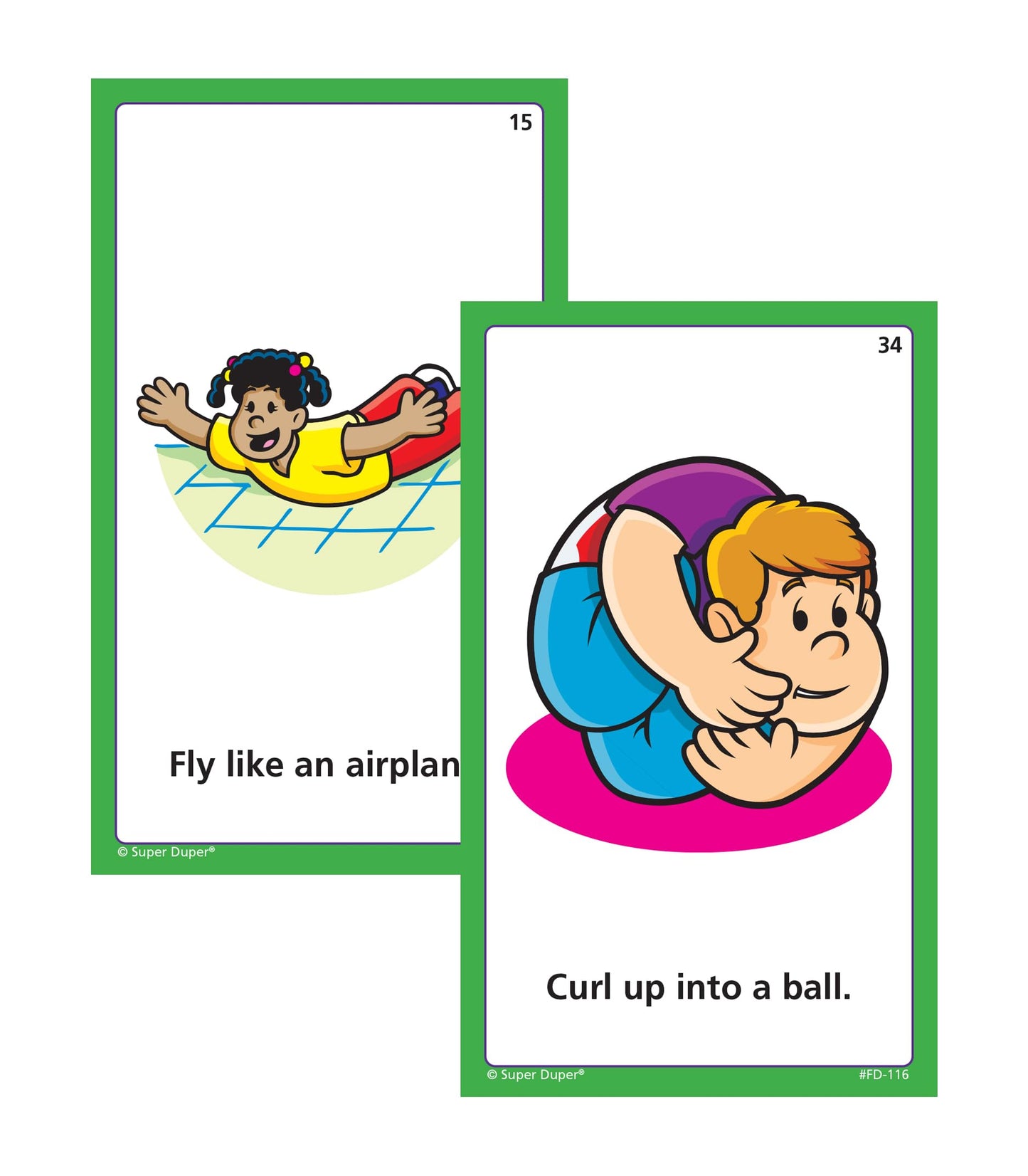 Super Duper Publications Move Your Body Fun Deck - Occupational Therapy Flash Cards for Kids, Medium Size, Tin Material