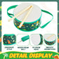 Boao Kids Drum Set For Toddler Over Age 6 Year Wooden Drum 8'' W X 3.7'' H Toys With Adjustable Strap And 2 Drumsticks Education