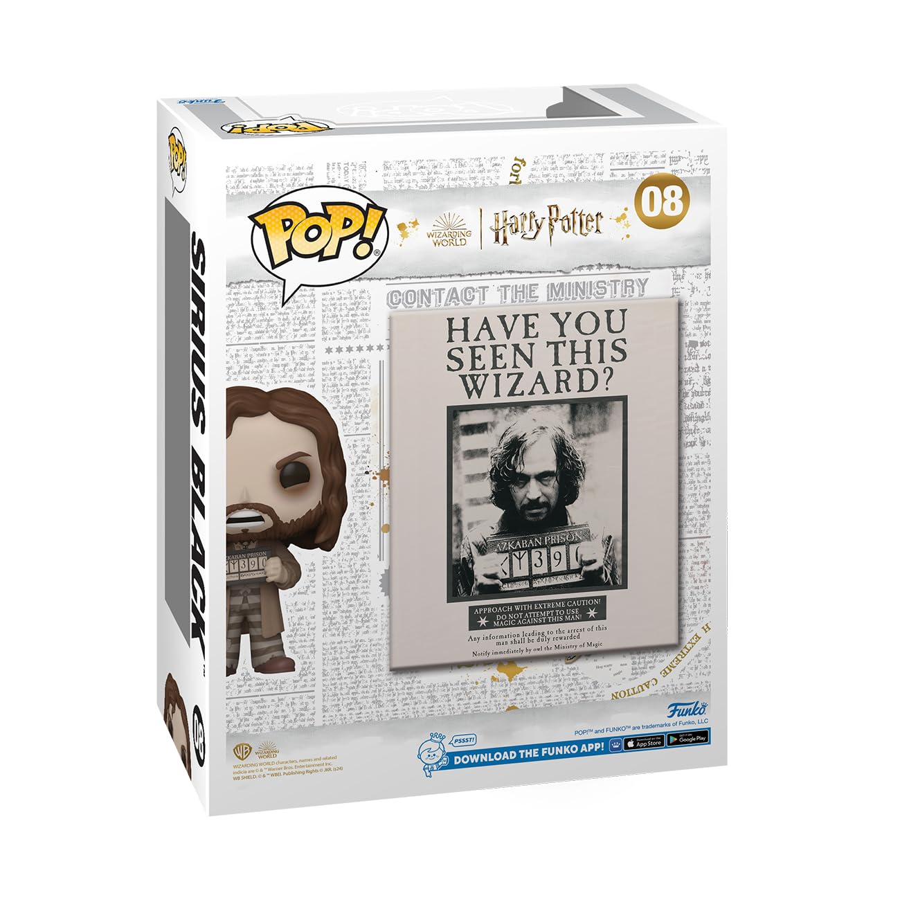 Funko POP! Harry Potter Sirius Black Vinyl Figure - Collectable Poster - Model 76001 - Official Merchandise for Kids & Adults