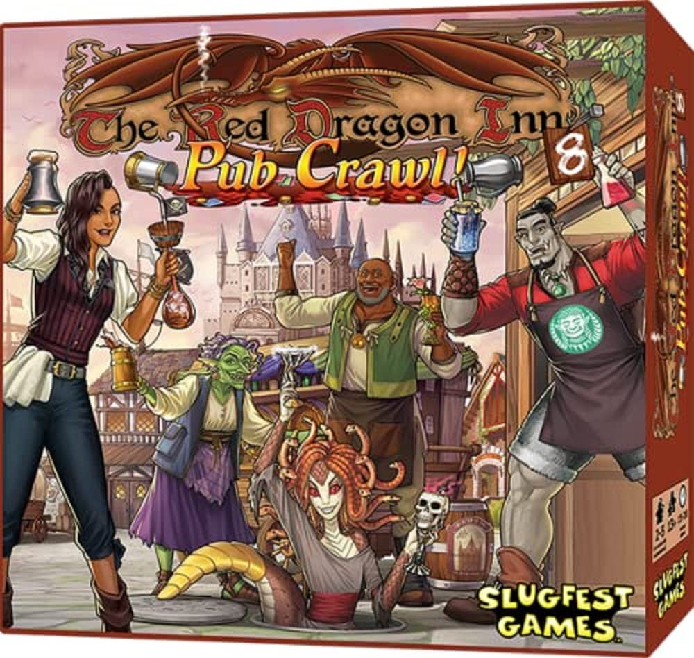 Slugfest Games: Red Dragon Inn 8, The Pub Crawl, Five New Characters, Can be Played with All Expansions, New Prize Cards Inside,