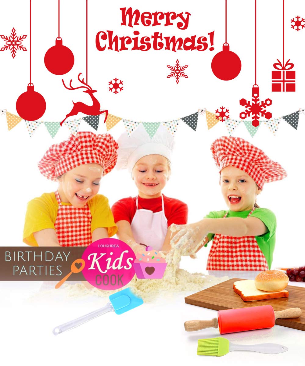 Kids Baking Set Real Cooking Kit Supplies with Kids Apron, Chef Hat, Oven Mitt, Recipes and Kitchen Accessories Tools for Toddle