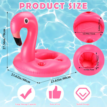 FillTouch Floating Drink Holder for Pool, Floating Cabana Bar, Hot Tub Drink Holder for Adults, Inflatable Pool Accessories(Flam