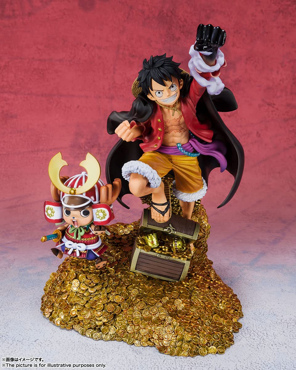 TAMASHII NATIONS One Piece Monkey D. Luffy Figure PVC 7" BAS61512 DAIKAIZOKU HYAKKEI Collectible Statue
