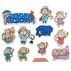 CHEFAN Felt Flannel Board Stories - Five Little Monkeys Jumping On The Bed, Preschool Activities, Polyester, Model FC-NR-07, Color C