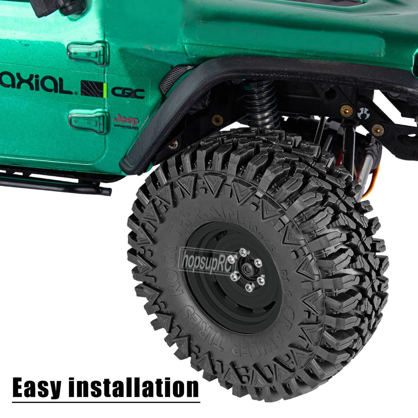 hopsupRC (4PCS) Aluminum 1.9 Beadlock Wheel Rims Heavy Duty for 1/10 Axial SCX10 SCX10 II SCX10 III TRX4 D90 90046.Wheels Rim 1.