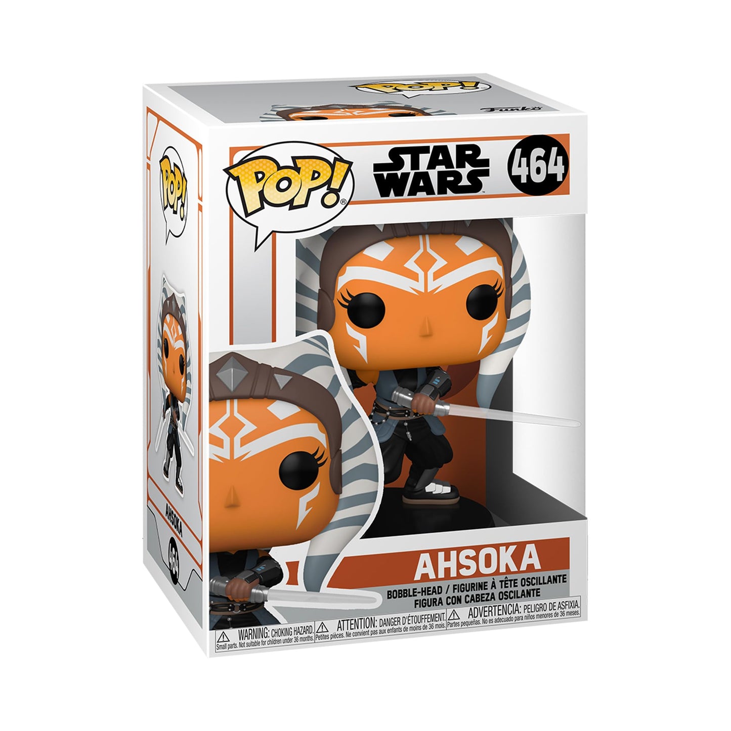 Funko Pop! Star Wars: The Mandalorian - Ahsoka With Lightsabers Vinyl Bobblehead