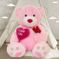 Maogolan Giant Teddy Bear 5Ft- I Love You Red Heart Big Pink Teddy Bear Stuffed Animal - Jumbo Valentines Teddy Bear For Girlfriend,Boyfriend,Wife,Lover - Anniversary, Birthday