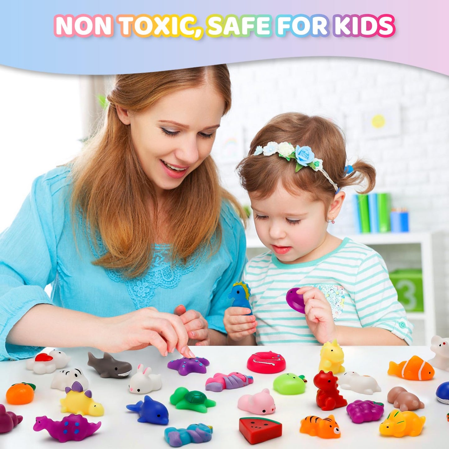 80 Pcs Mochi Squishy Toys,Easter Egg Fillers Birthday Gifts For Kids,Party Favors For Kids, Bulk Fidget Sensory Toys, Goodie Bag Fillers Treasure Box Classroom Prizes