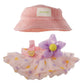 Clothes for Labubu  Skirt Set for Labubu Doll  2 Piece Set Hat Skirt Outfit enhanced Fashion Cute Dress for Labubu Dolls Accessories (NO Doll) (Pink)