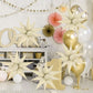 60 Pcs Cream Star Balloons Foil Starburst Balloons Explosion 12 Point Cone Balloons Large For Wedding Anniversary Backdrop Birth