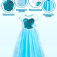 Uporpor Princess Dresses For Girls, Light Up Princess Costume Dress Up Clothes For Girls Halloween Costume Christmas Birthday Pa
