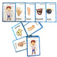 Santsun Set Of Body Parts Kid Flashcards - Educational Learning Picture & Word Card Flashcards Body Parts-The Flash Hole-Punched