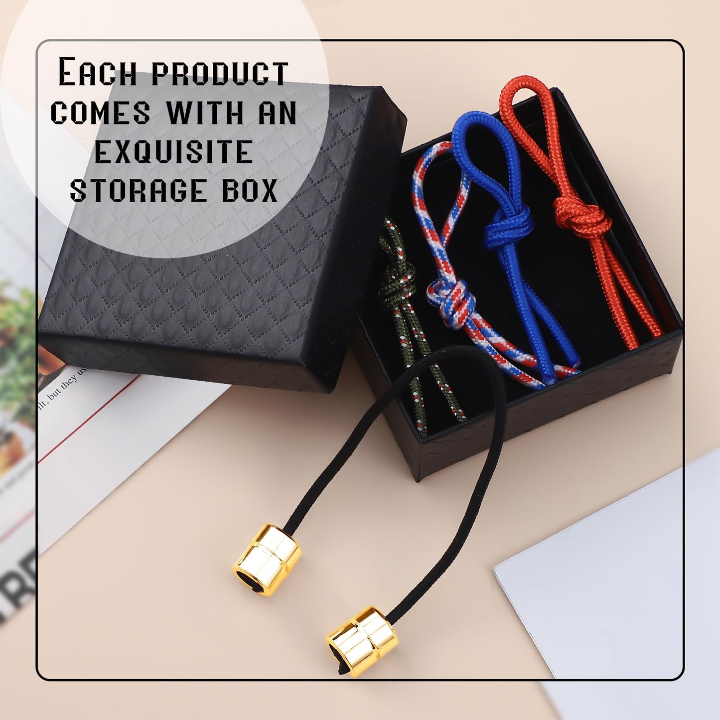 Winnerwhy 4 Pcs Begleri Fidget Beads Toy mature-themeds Metal Anxiety Fidget Spinner Worry Beads Stainless Steel Cylinder Shaped Begleri Toy for mature-themed Men Women Relaxation(Gold)