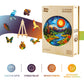 Wooden Puzzles for mature-themeds  Unique Animal Shaped Sunrise Scenery mature-themed Puzzle  3D Vision Wooden Jigsaw Puzzles mature-themed  Challenging Creative Gifts Family Games 11.4 * 11.4in 200pcs