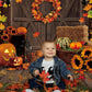 Happy Thanksgiving Backdrop 8x10FT Fall Rustic Wooden Floor Barn Maple Leaf Pumpkin Photography Background Thanksgiving Friendsg