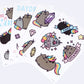 Trends International Pusheen Device Decals, 24-Pack, Vinyl, Multicolor, Model DC2017
