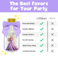 Ethisa 12 Pack Princess Party Favors - Diy Candy Jars With Ribbons And Stickers - Party Decoration Bottles For Birthday, School
