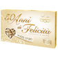 Crispo 50th Anniversary Gold Confetti Gift Box - Jordan Almonds, 500g, Imported from Italy, Gold