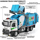 NOVAFUSION Front Loader Arm Toy Garbage Truck with Auto Lift Function,Diecast Garbage Truck Metal Cab,Friction Powered Garbage T