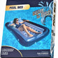 Galvanox Inflatable Tanning Pool Lounger With Pillow | Large Blow Up Floating Bed Raft 70'X49' (Navy Blue)