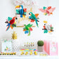 6 Pieces Tropical Birds Honeycomb Paper Cutouts Hanging Parrot Hawaiian Luau Tropical Party Decorations for Summer Beach Jungle