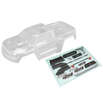 ARRMA 1/10 Body with Decals, Clear: Granite 4x4, AR402261