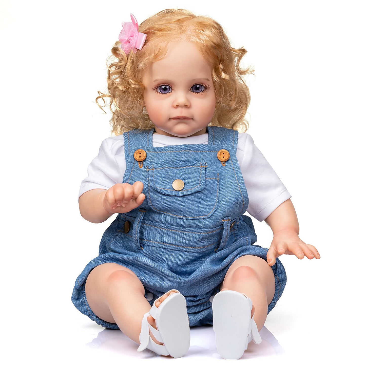 24 Inch Reborn Baby Doll Clothes Denim Outfits For 22-24 Inch Newborn Reborn Girl Dolls Matching Clothes……