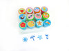 12 Pcs Summer Beach Pool Party Stamp Kit for Kids Self Inking Stamps Gift Party Favors