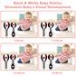 Xixiland Baby Rattles 0-6 Months Newborn Toys Infant Toys 0-6 Months Rattles For Babies 0-6 Months Baby Toys 0-6 Months, Black And White High Contrast Baby Toys Dumbbell Toy For 0 3 6 9 12 Months