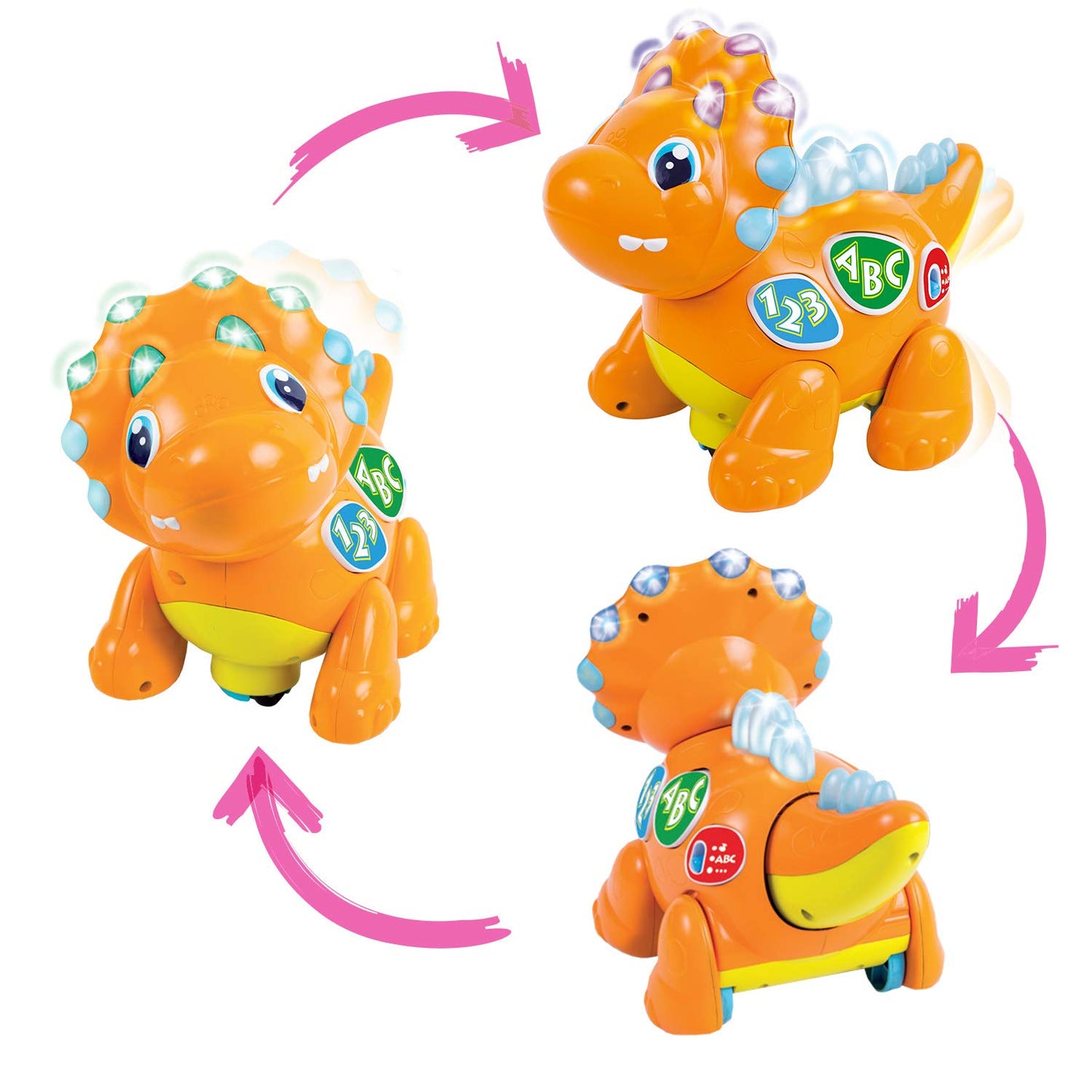 KiddoLab Baby Dinosaur Toy.- Infant Toys with Music, Lights & Dancing Activities. Development Toys for Preschool Learning, Baby