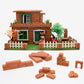 Woohome 200 PCS Mini Bricks for Landscaping  Crafts  Dollhouse and Garden Accessories - Realistic Tiny Blocks (3 Holes  Red)