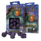 Q WORKSHOP Call Of Cthulhu Horror on the Orient Express RPG Ornamented Dice Set 7 Polyhedral Pieces Purple