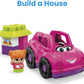 Mega Bloks First Builders Toddler Building Blocks Toy Set, Catie Convertible With 6 Pieces And Storage, 1 Figure, Pink, Ages 1+ Years