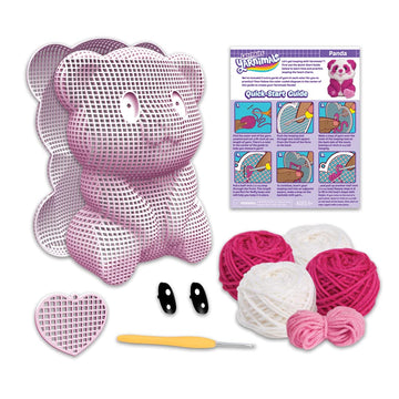 Playmonster Yarnimals — Panda — Loop Your Own Panda — Craft Kit — Make Your Own Animal Toy — Ages 8+
