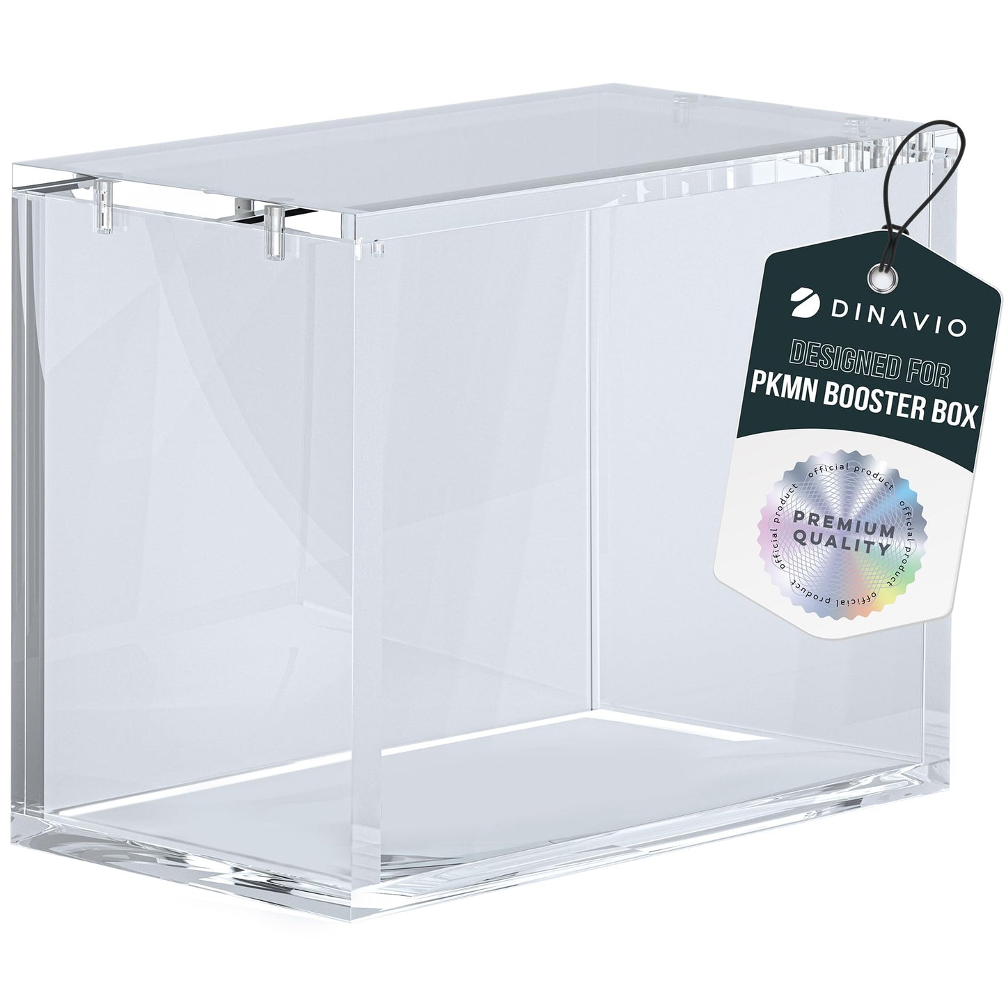 Dinavio Crafthouse Pkmn Booster Box Case Stackable Acrylic Display - 8Mm + 5Mm Ultra Thick Acrylic With 5X3Mm Strong Magnets - Pkmn Booster Box Case Protector - Compatible With Pkmn Booster Boxes