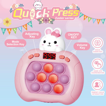 Easter Basket Essentials Stuffers, Pop Quick Push Game Easter Toy, Fast Push Game Fidget Toys For Kids, Handheld Puzzle Game Sen