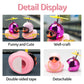 Wonuu Rubber Duck Car Ornaments Pink Duck Car Dashboard Decorations Set With Propeller Helmet, Sunglasses, And Gold Chain. (W-Pink-Gorgeous Rose)