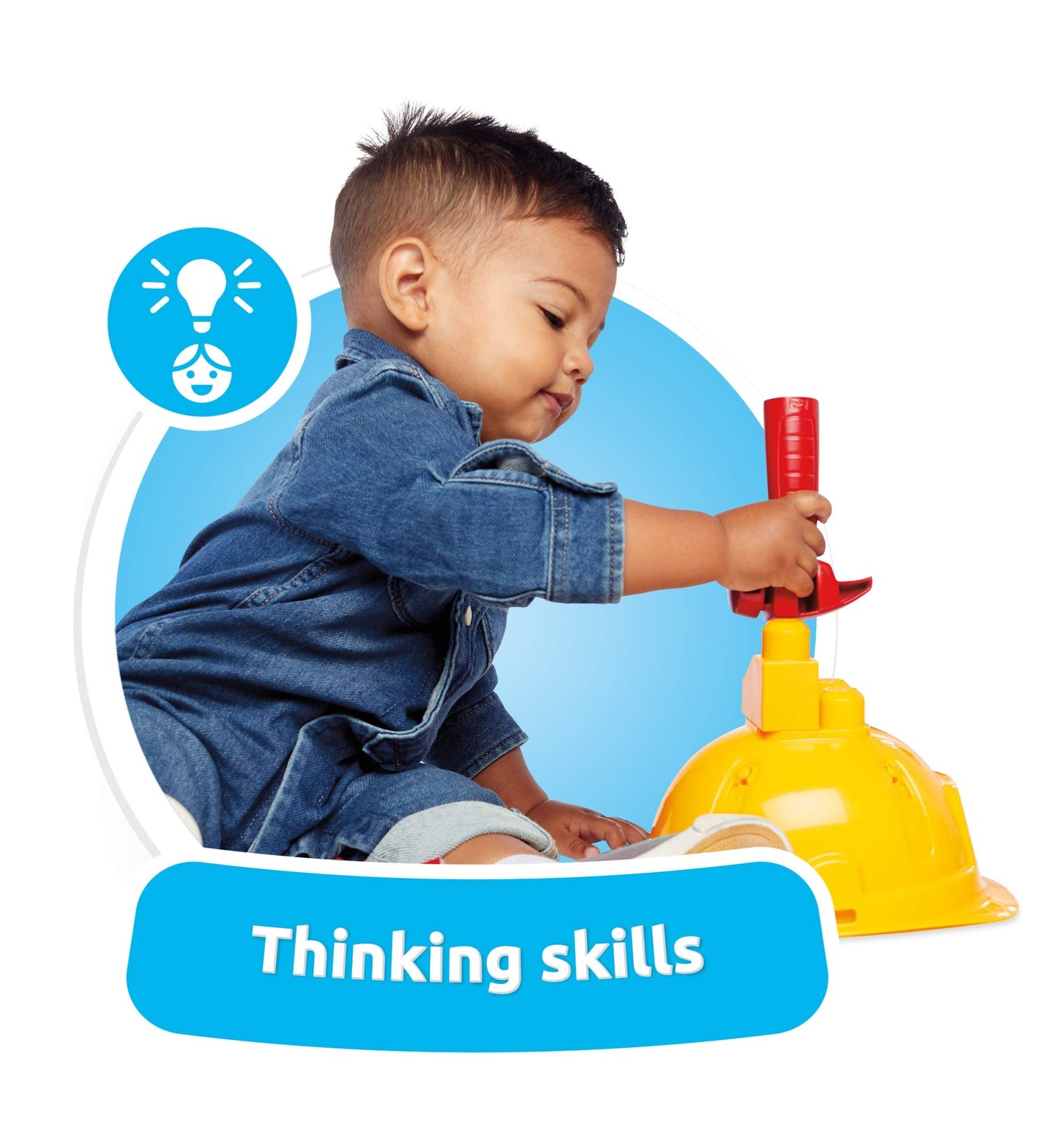 Mega Bloks Lil' Building Toolkit Set - Preschool Building Toys with Hammer, Multi-color, Plastic, Model GNT91
