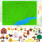 OKGIUGN 61 Pcs Farm Animals Story Felt Board, 3.6 Ft Farmhouse Themed Play Mat Wall Hanging Kit Toys, Birthday Gift for Toddlers