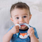Itzy Ritzy Silicone Teether With Rattle; Rattle Teether Features Rattle Sound, Two Silicone Teething Rings And Raised Texture To Soothe Gums; Ages 3 Months And Up (Fox)