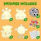 VENUSFIT Halloween Party Favors - 12 PCS Monster Wooden Painting Kit with Googly Eyes - Halloween Party Favors Non Candy Trick o